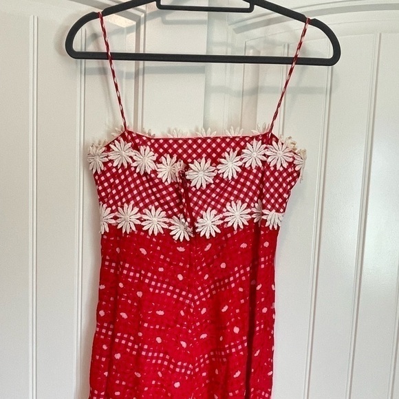 Vintage Eloise Curtis 60’s daisy, gingham and lace 2 piece maxi dress size small - Picture 10 of 16